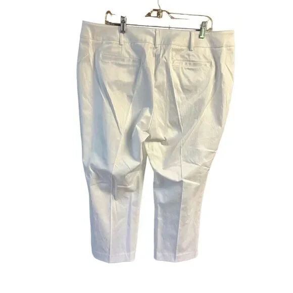 New York & Co 7Th Ave. White Crop Pants Sz 18 NWT - Picture 2 of 7